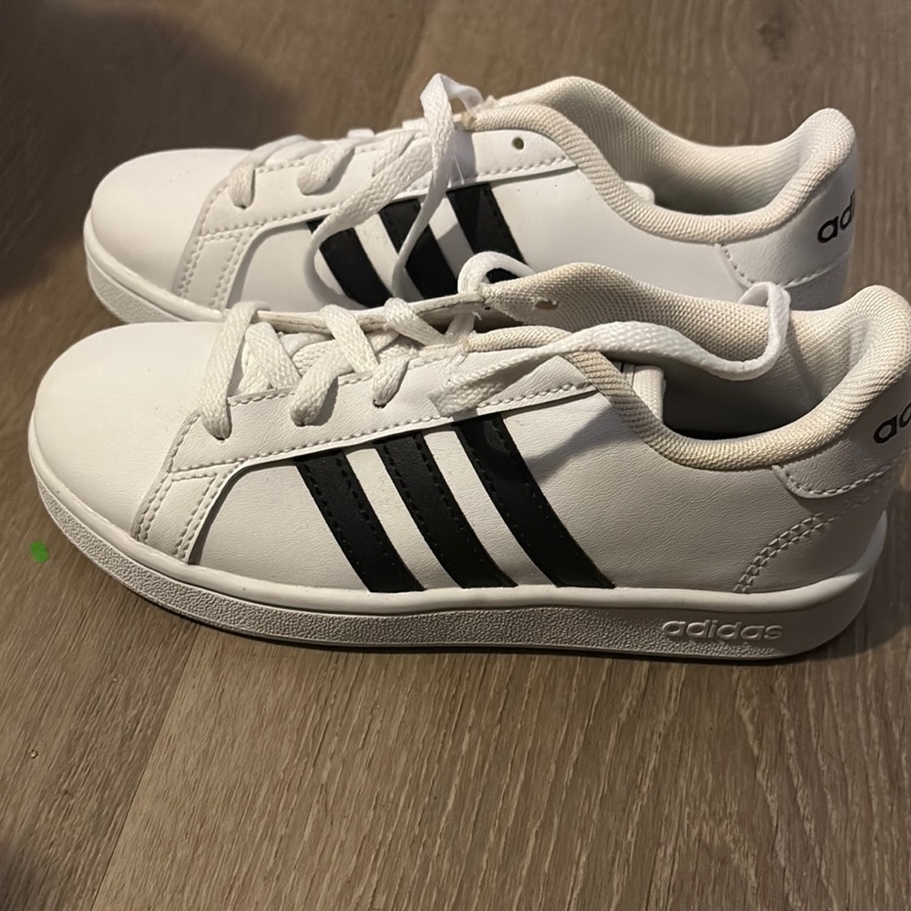 Adidas White and Black Sneakers with Padded Comfort